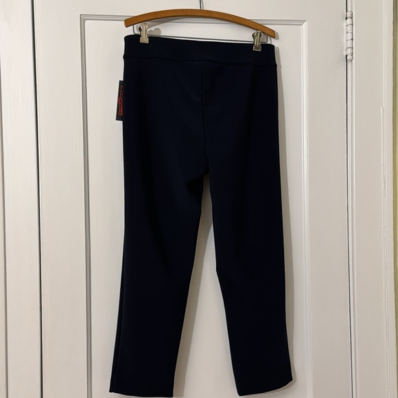 Krazy Larry pull-on elastic waist trouser in navy. Size 8. NWT - Picture 3 of 8
